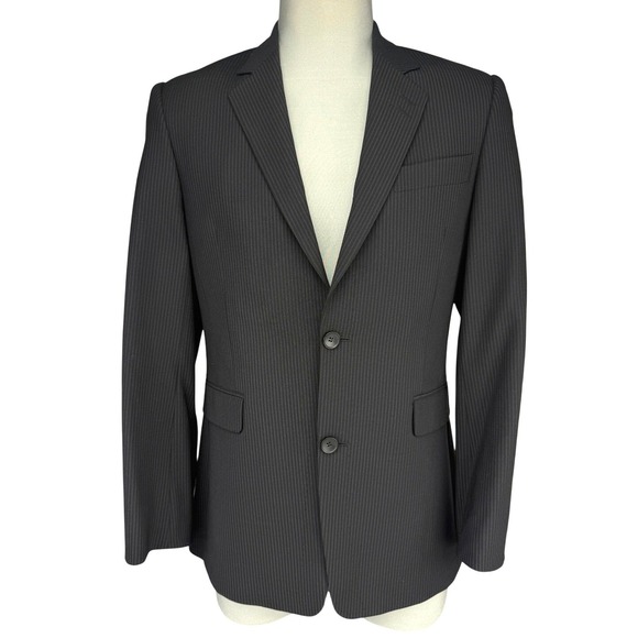 Philippe Dubuc Other - PHILIPPE DUBUC Wool Blend Stretch Sport Coat Black Pinstripe Men's Blazer 38R